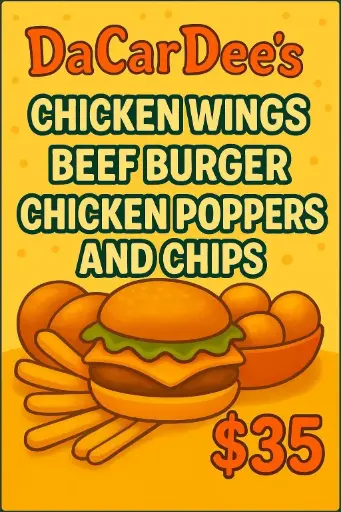 Wing/Poppers/Burger/Chips